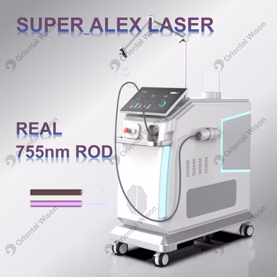 Versione originale del laser per depilazione ad alessandrite 755/1064 Nm con laser a fibra per apparecchiature di bellezza 1064