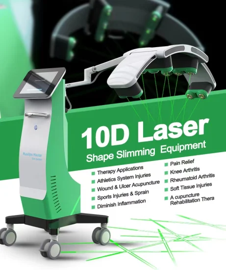 10d Lipolaser Maxlipo Master Slim Svstem Macchina 6D Lipo Laser 532nm 635nm Laser Verde Luce rossa Laser Riduzione della cellulite 2023 Nuovo design Rimozione del grasso